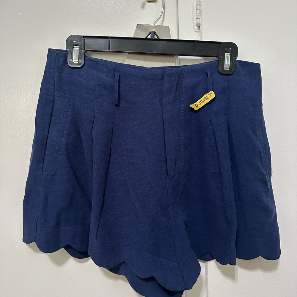 Skies Are Blue High Waist Navy Shorts